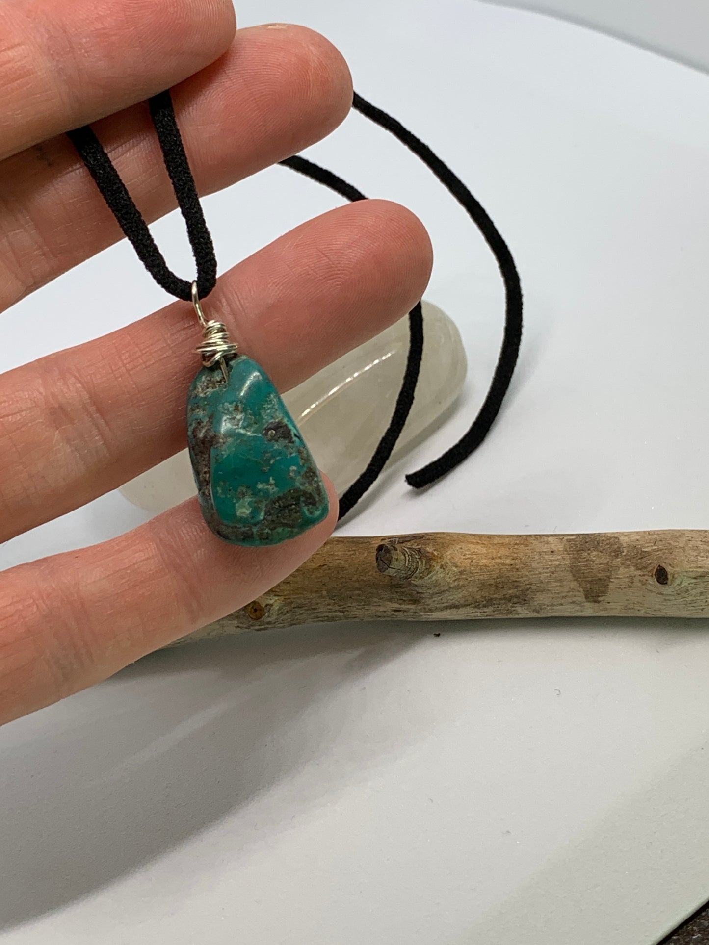 Sterling Silver Mexican Turquoise Minimalist Necklace